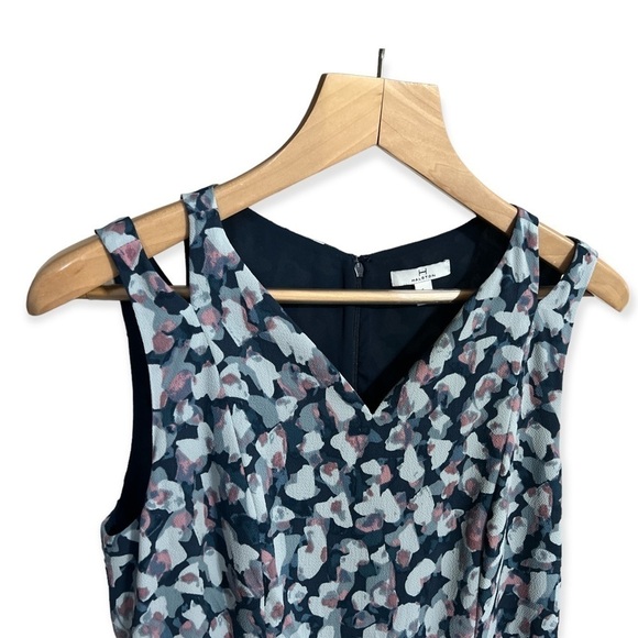 H by Halston Women’s Blue Watercolor High Low Sleeveless Midi Dress, Size 6 - Picture 3 of 11